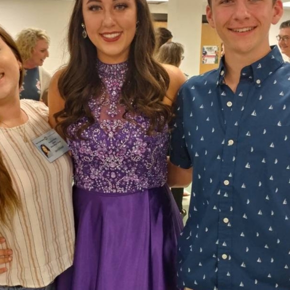 Purple Two-Piece Prom / Pageant Gown - Picture 6 of 6